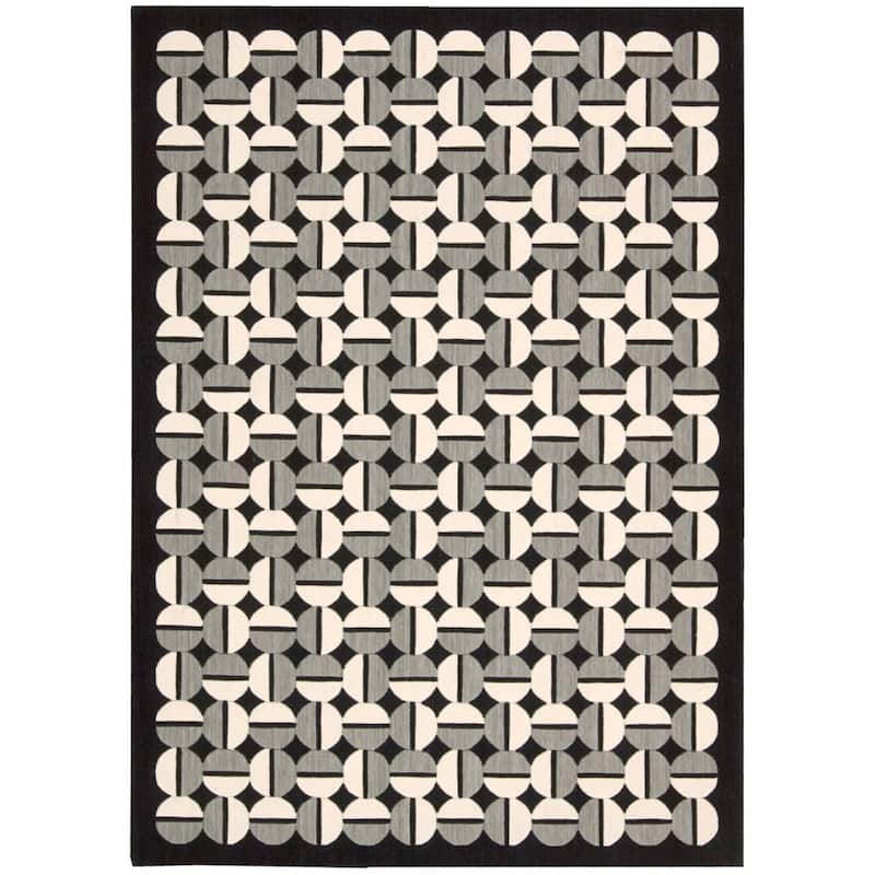 Nourison Griffith GRI02 Area Rug - 3' 6" x 5' 6" - Black - Runner/Rectangle