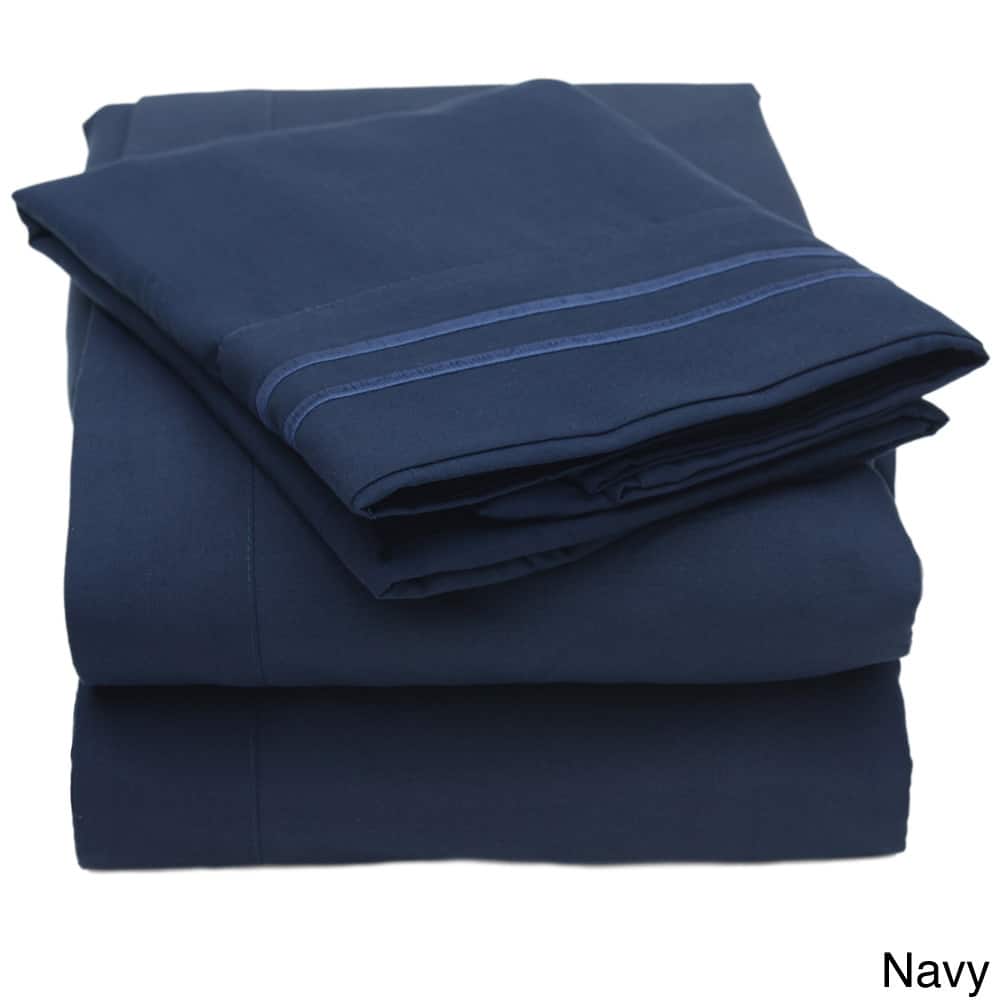 Sweet Home Collection 4 Piece Sheet Set, Ultra Soft 1800 Series, Double Brushed Microfiber