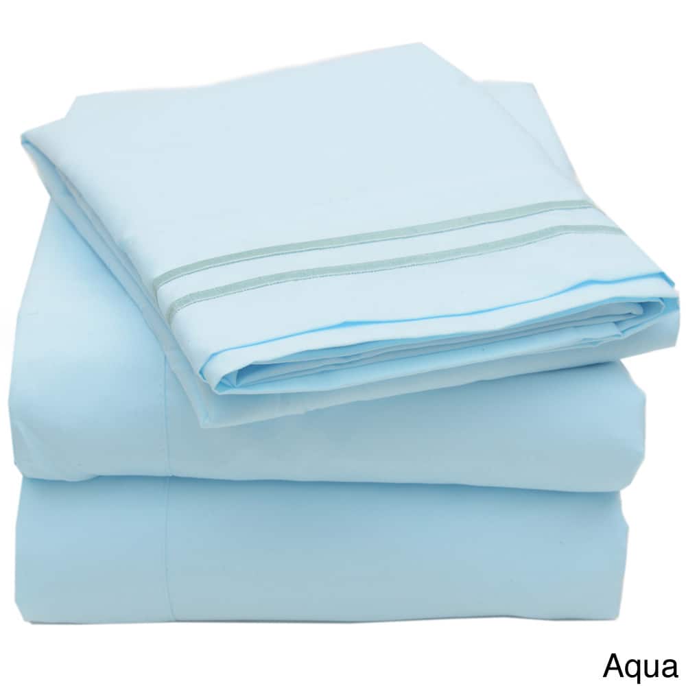 Sweet Home Collection 4 Piece Sheet Set, Ultra Soft 1800 Series, Double Brushed Microfiber