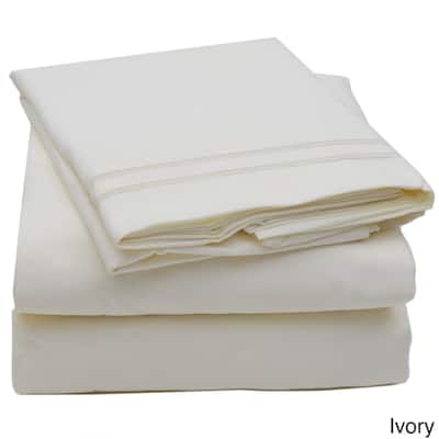 Sweet Home Collection 4 Piece Sheet Set, Ultra Soft 1800 Series, Double Brushed Microfiber