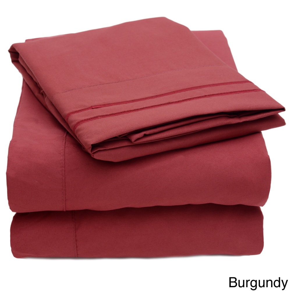 Sweet Home Collection 4 Piece Sheet Set, Ultra Soft 1800 Series, Double Brushed Microfiber