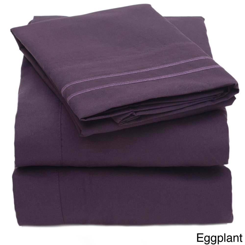Sweet Home Collection 4 Piece Sheet Set, Ultra Soft 1800 Series, Double Brushed Microfiber
