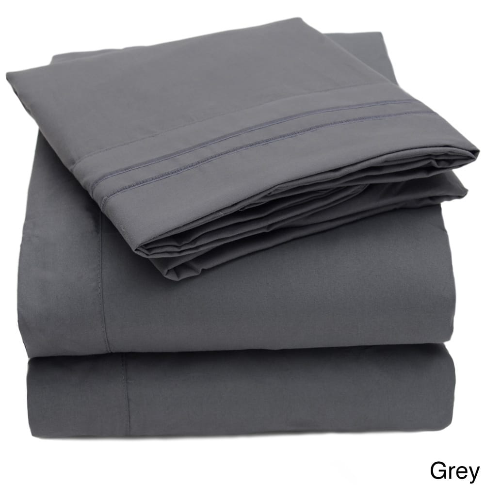 Sweet Home Collection 4 Piece Sheet Set, Ultra Soft 1800 Series, Double Brushed Microfiber