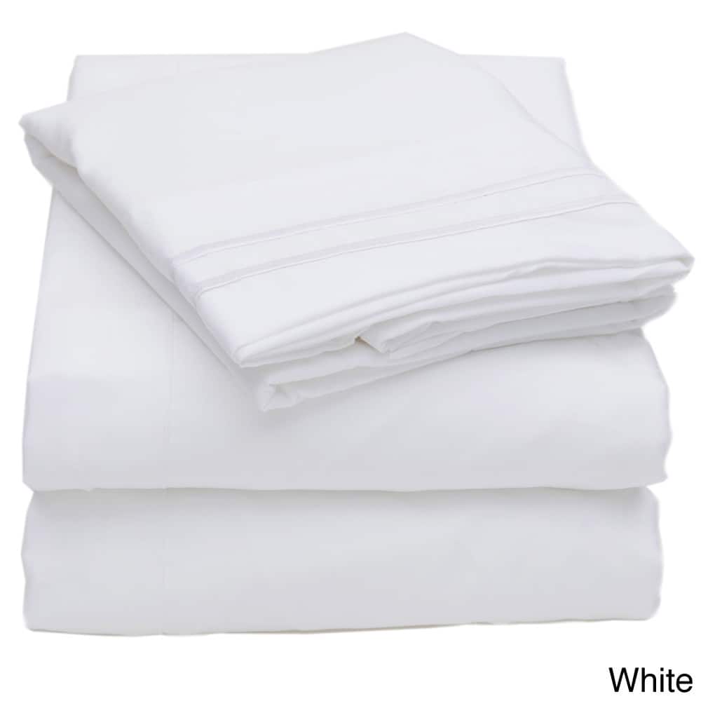 Sweet Home Collection 4 Piece Sheet Set, Ultra Soft 1800 Series, Double Brushed Microfiber