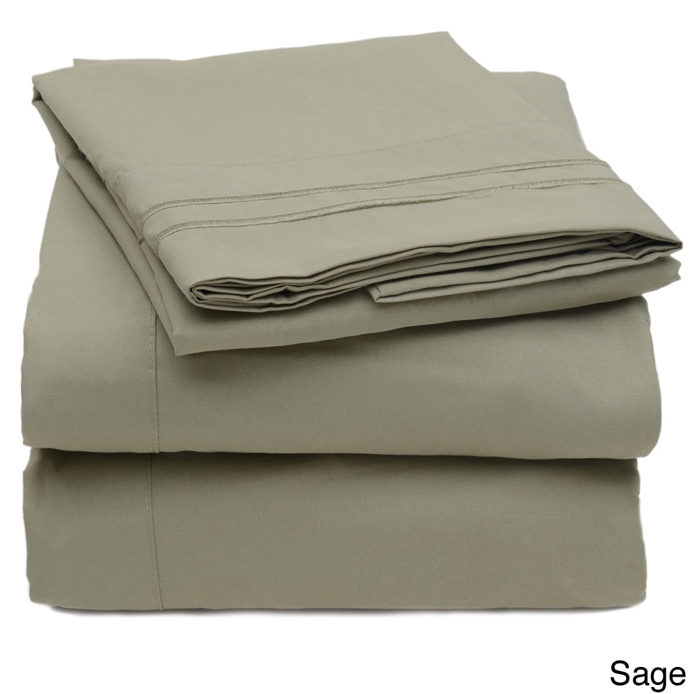Sweet Home Collection 4 Piece Sheet Set, Ultra Soft 1800 Series, Double Brushed Microfiber