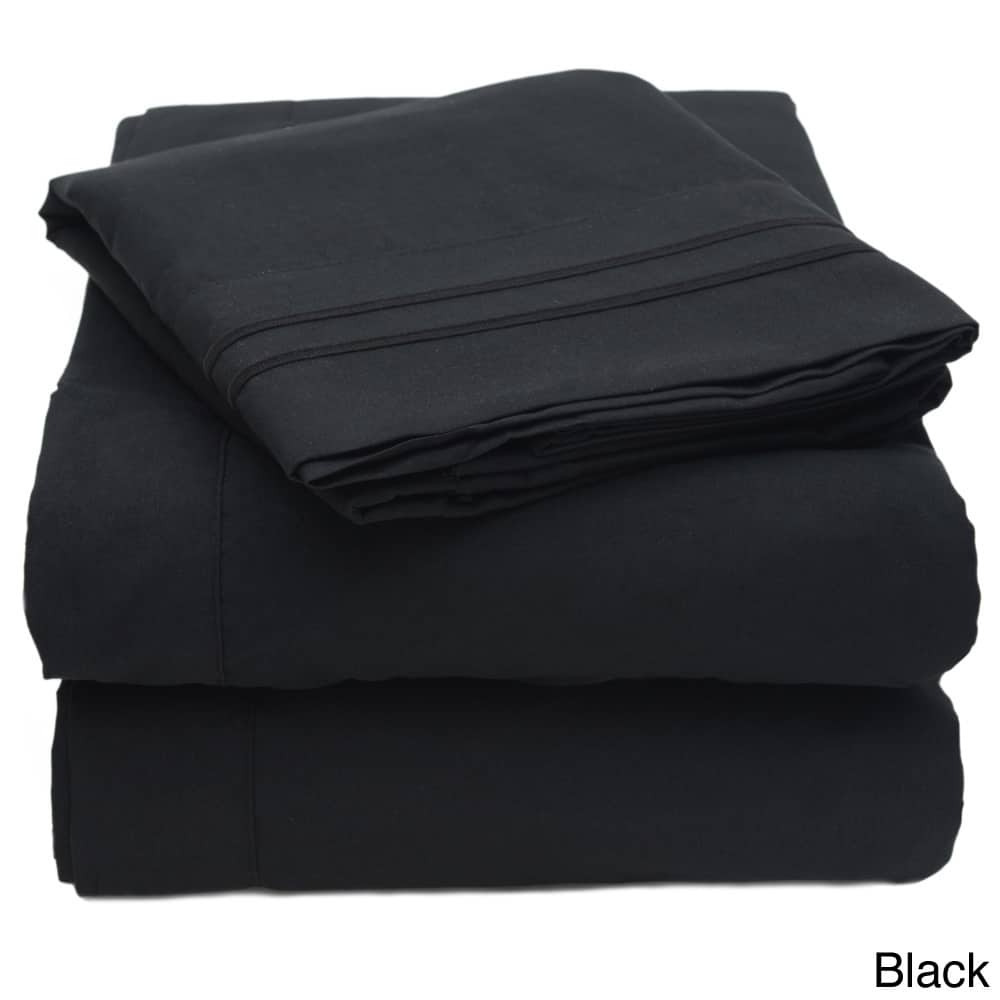 Sweet Home Collection 4 Piece Sheet Set, Ultra Soft 1800 Series, Double Brushed Microfiber