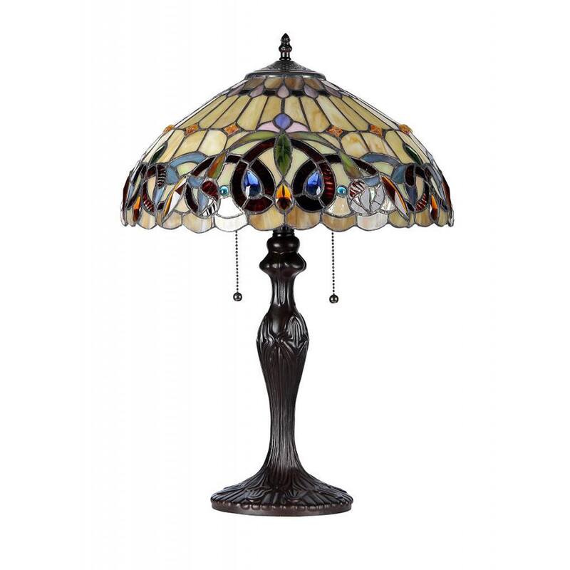 Tiffany Style Victorian Design 2-light Table Lamp