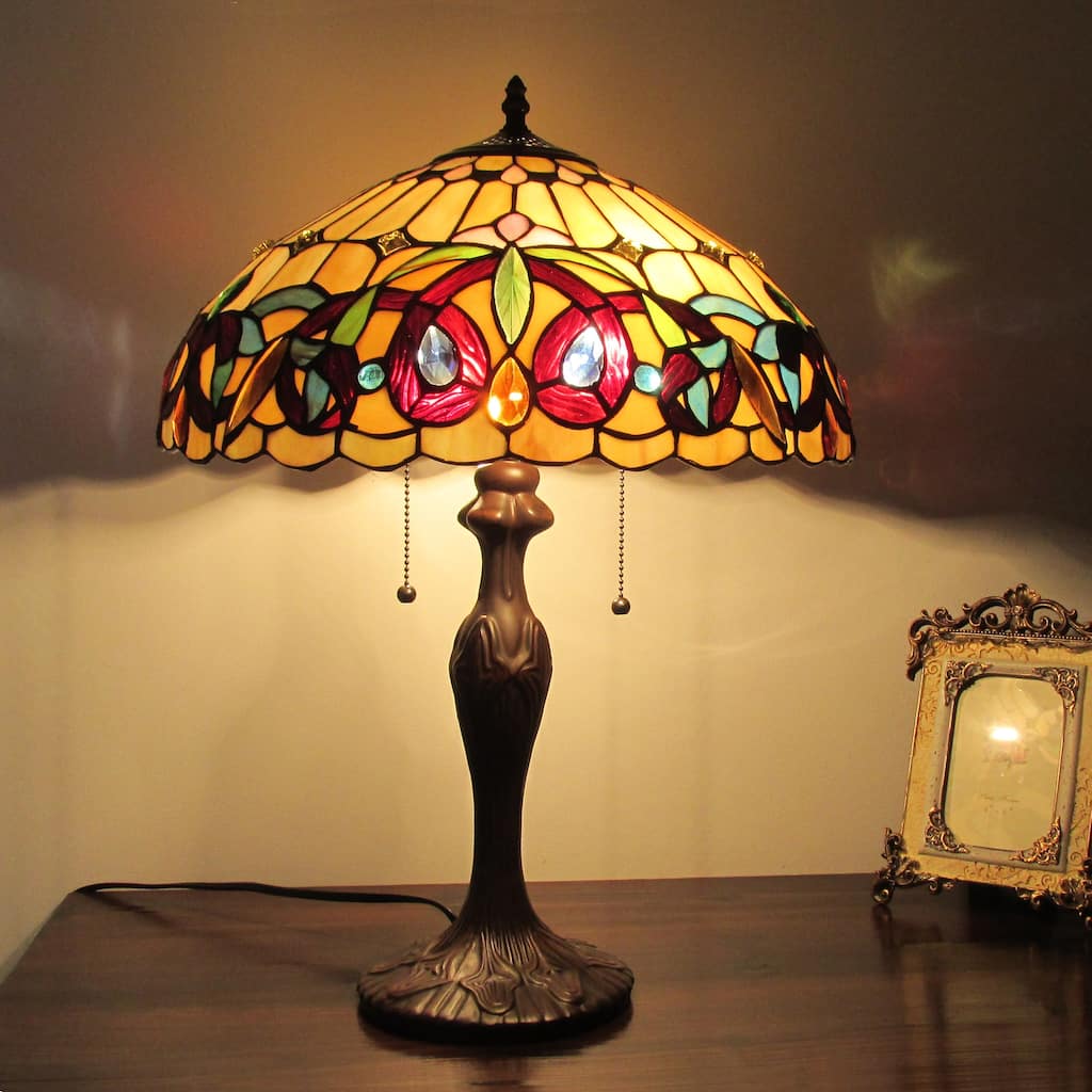 Tiffany Style Victorian Design 2-light Table Lamp