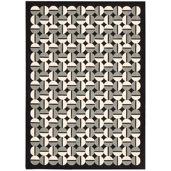 slide 2 of 6, Nourison Griffith GRI02 Area Rug 7'9" x 10'10" - Black - Runner/Rectangle
