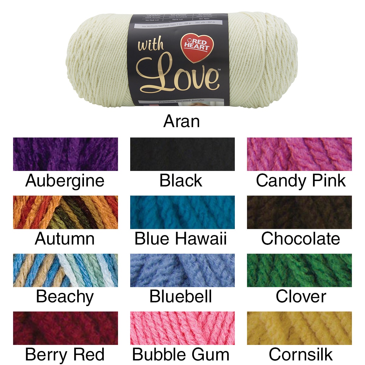 Red Heart With Love Yarn - Black