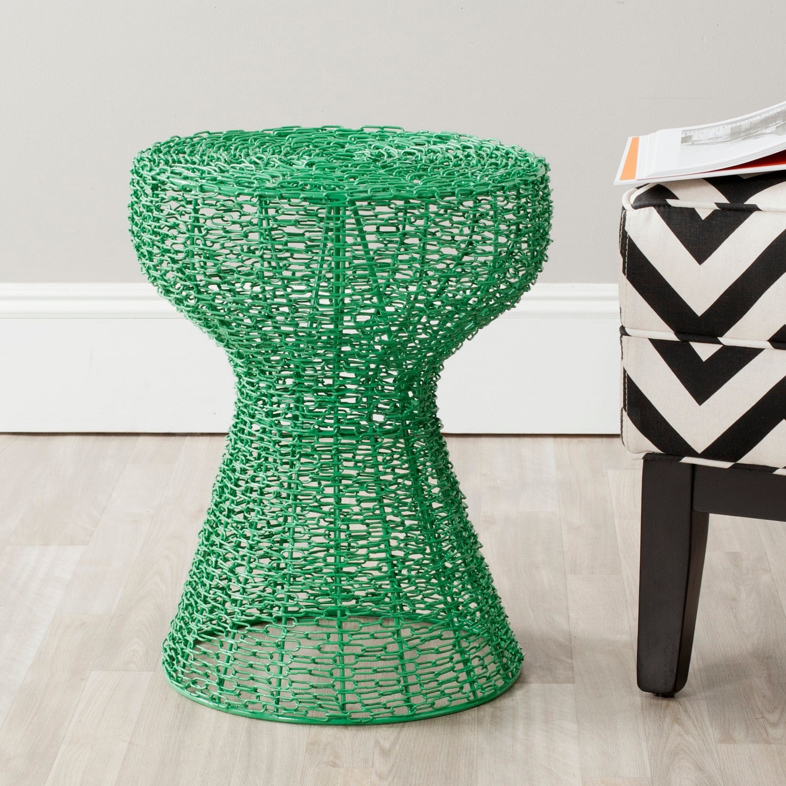 Tabitha Green Iron Chain Stool