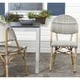 preview thumbnail 1 of 6, SAFAVIEH Dining Rural Woven Barrow Grey Indoor/ Outdoor Stackable Dining Chairs (Set of 2) - 18" x 21.7" x 35"