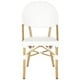 preview thumbnail 3 of 3, SAFAVIEH Outdoor Barrow Off-White Stackable Dining Chair (Set of 2)