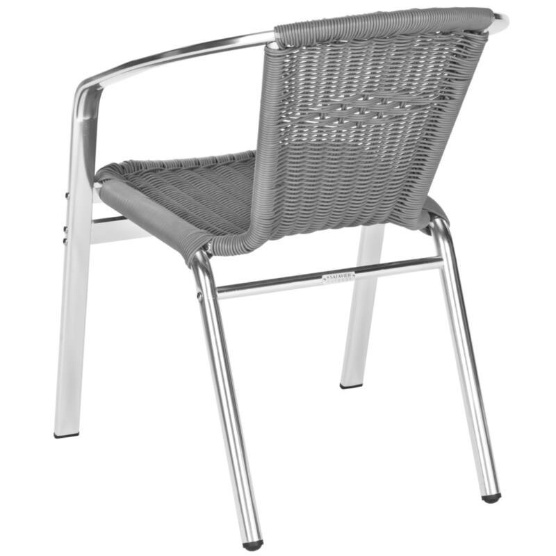 SAFAVIEH Wrangell Grey Indoor/Outdoor Stackable Chairs (Set of 2) On Sale Bed Bath & Beyond