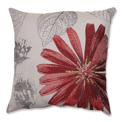 Red Daisy 18-inch Throw Pillow