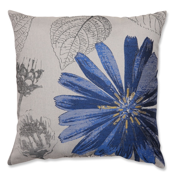 Dark Blue Daisy 18-inch Throw Pillow - Free Shipping On Orders Over $45 ...