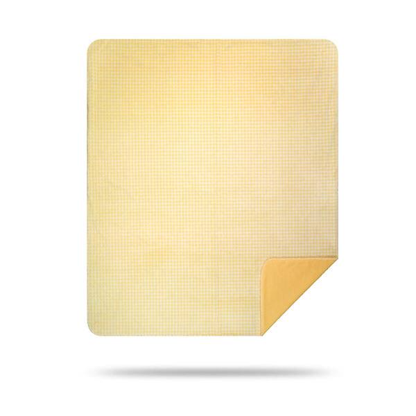 Denali Light Yellow Gingham Throw Blanket On Denali Light Yellow Gingham Throw Blanket On