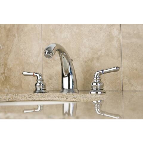 Victorian Chrome Widespread Double Handle Bathroom Faucet