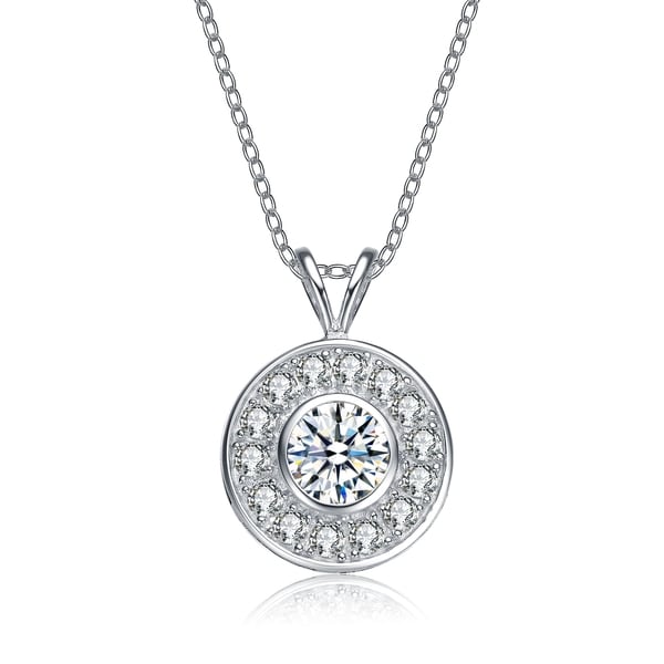 Collette Z Sterling Silver Cubic Zirconia Round Necklace