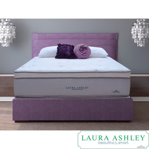 Laura Ashley Blossom Euro Pillowtop King size Mattress and Foundation Set Laura Ashley Mattresses