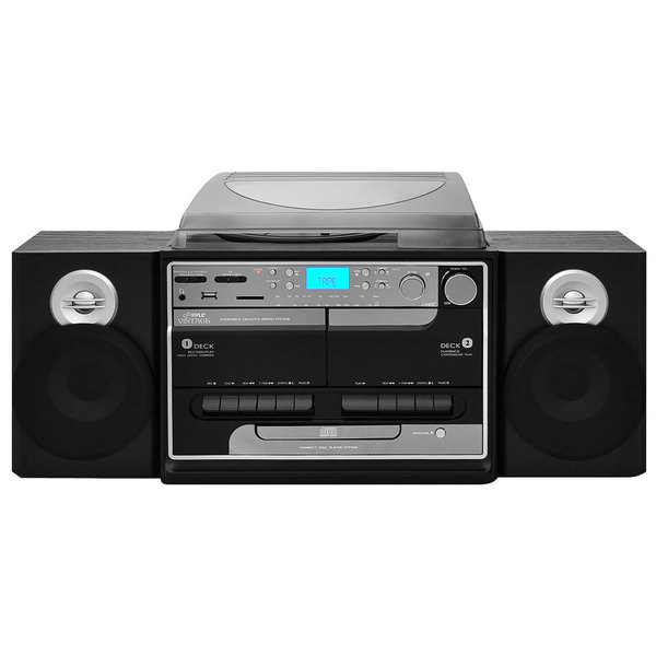 PylePro PTTCSM60 Turntable Boombox Multimedia System (Refurbished) Pyle Turntables