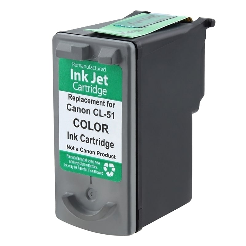 Canon Cl 51 Color Ink Cartridge (remanufactured) (ColorType RemanufacturedCompatibilityCanon CL 51/ Pixus MP460/ Pixma MX300/ Pixma iP6220D/ Pixma MP160/ Pixma MP170/ Pixma MP150/ Pixma MX310/ Pixma iP6320D/ Pixma MP450/ Pixus MP170/ Pixus iP2500/ Pixma 