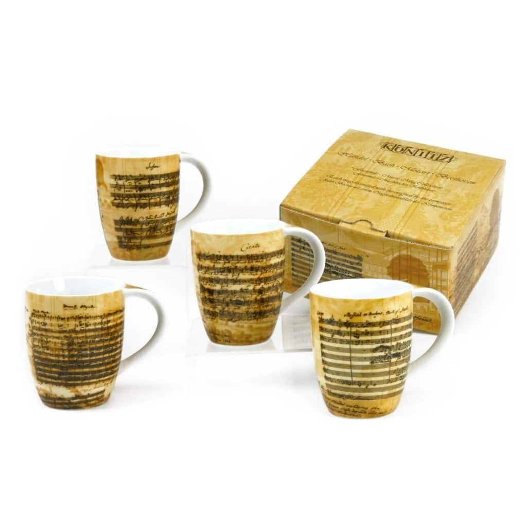 Konitz Facsimile 'Beethoven, Bach, Mozart, Haendel' Music Mugs