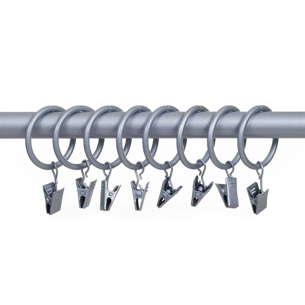 Windsor Home Curtain Rod Ring Clips (Set of 8)