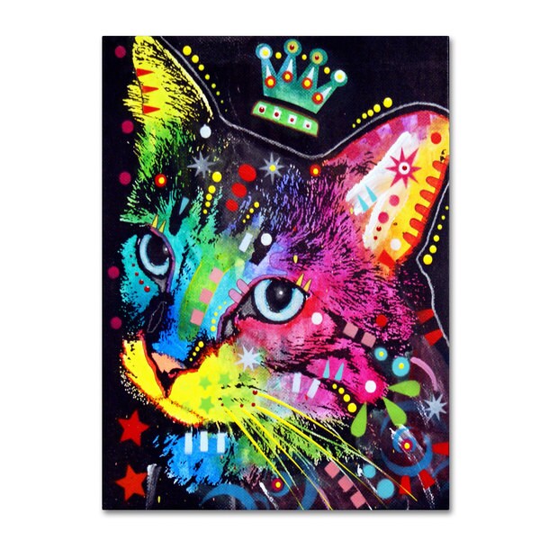 Shop Dean Russo 'Thinking Cat Crowned' Canvas art - Free Shipping Today ...