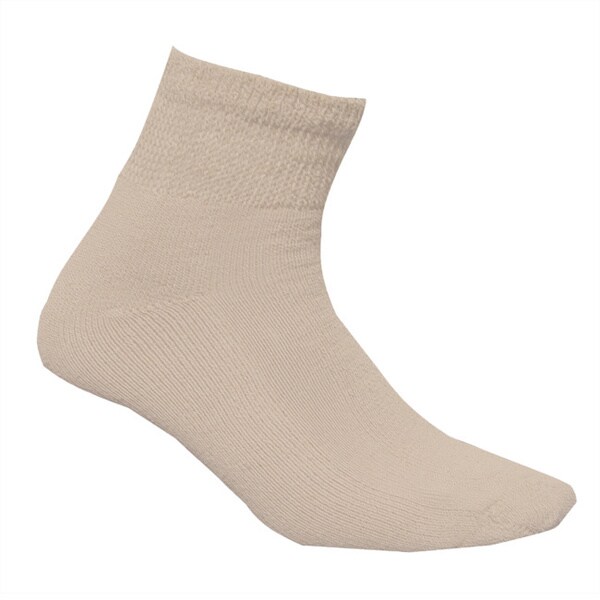 12 PAIRS OF MENS TAN PHYSICIAN/'S CHOICE DIABETIC QUARTER SOCKS SIZE 10-13