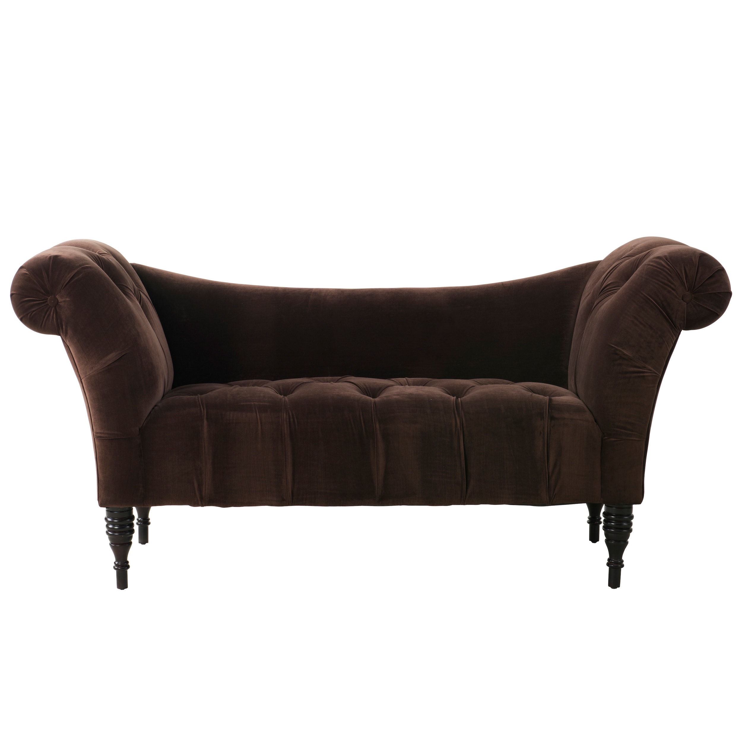 Brown Velvet Settee