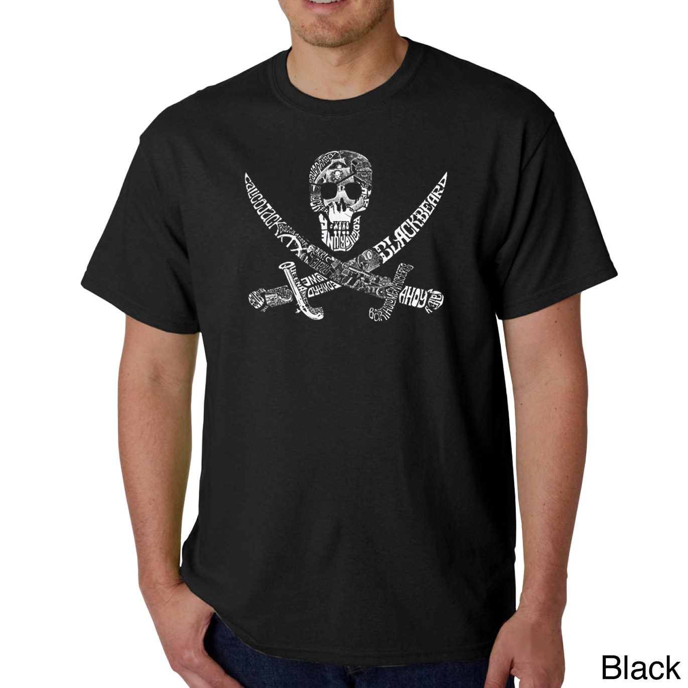 Los Angeles Pop Art Mens Pirate Pictures T shirt