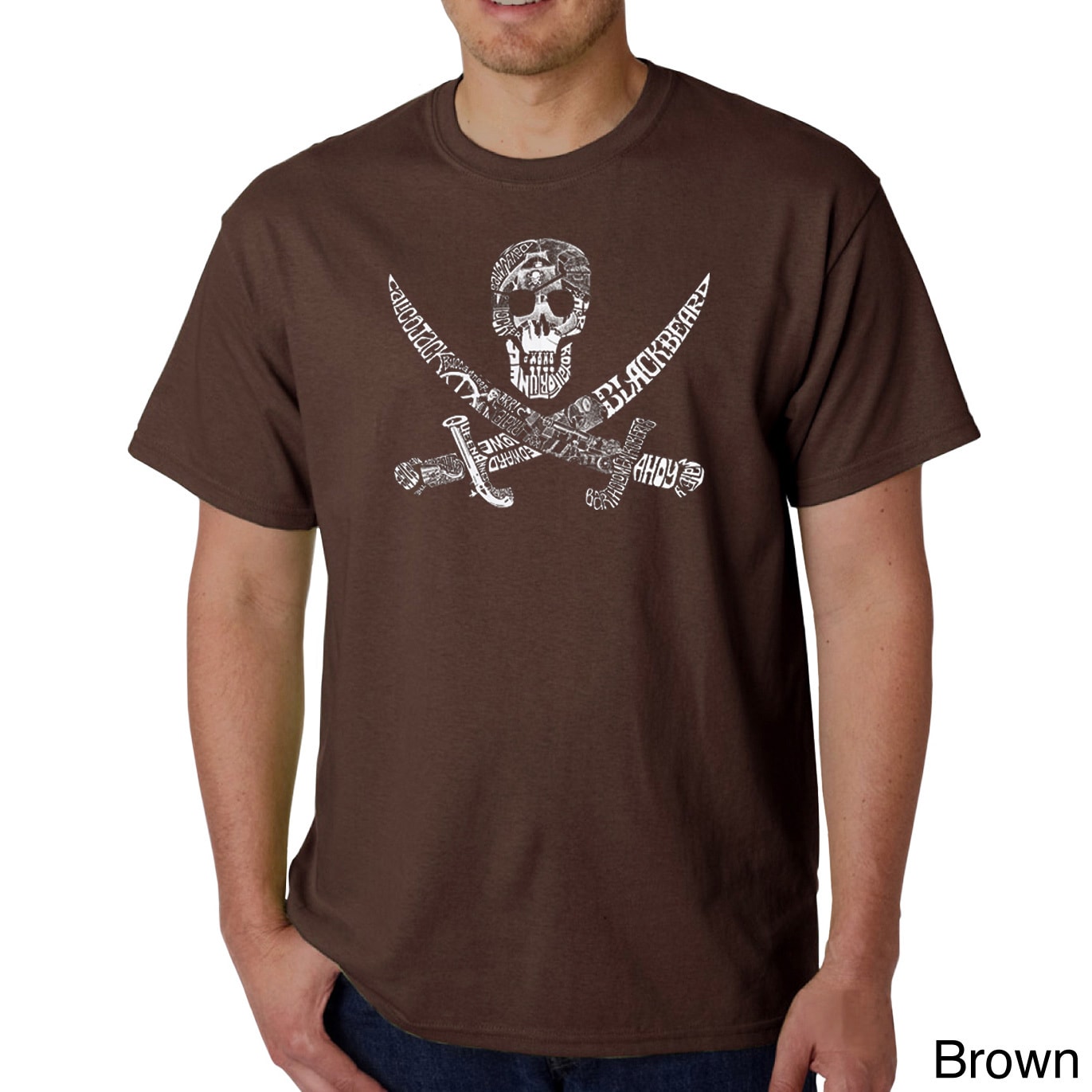 Los Angeles Pop Art Mens Pirate Pictures T shirt