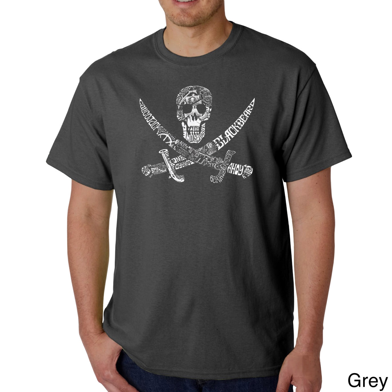 Los Angeles Pop Art Mens Pirate Pictures T shirt