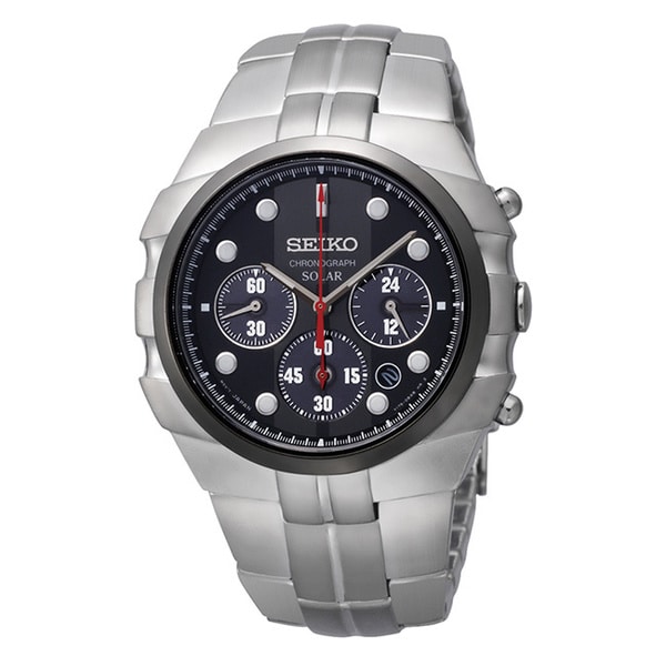 Seiko Men's Solar Chronograph Stainless Steel Watch Seiko Men's Seiko Watches