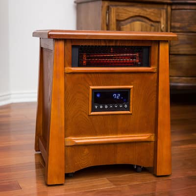 Lifesmart Ultimate All Wood 8 Element 1800-Square-Foot Infrared Heater with Deluxe Air Ionizer Syste