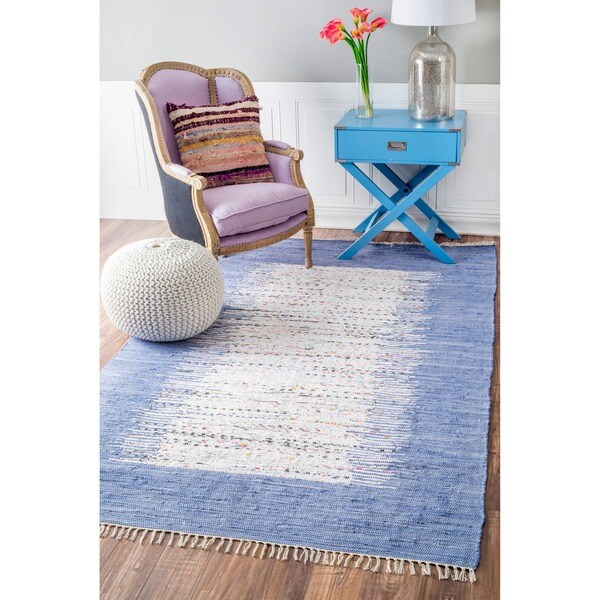 Nuloom Handmade Abstract Border Flatweave Cotton Rug 5 X 8 Nuloom Handmade Abstract Border Flatweave Cotton Rug 5 X27
