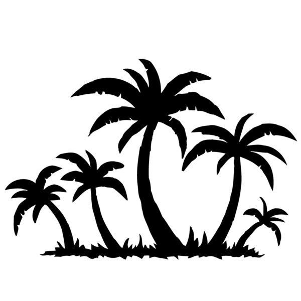 Shop Palm Trees on the Beach Vinyl Wall Decal - Free Shipping On Orders ...