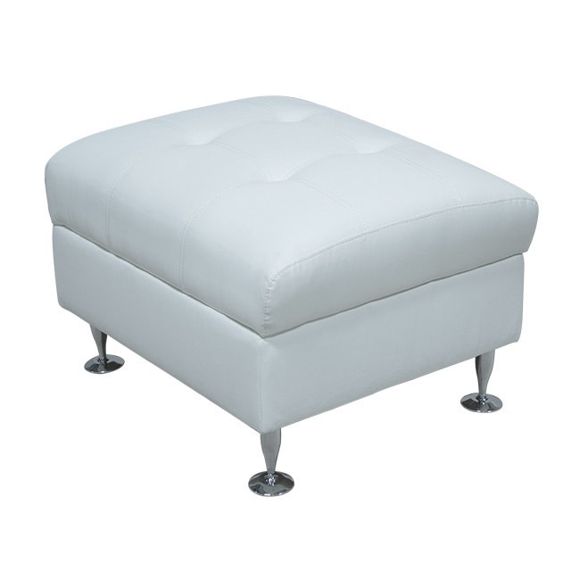 Megan White Storage Ottoman