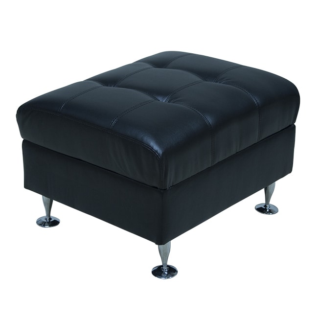 Megan Black Storage Ottoman