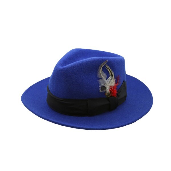 Ferrecci Men's Royal Blue/ Navy Fedora Hat Free Shipping On Orders