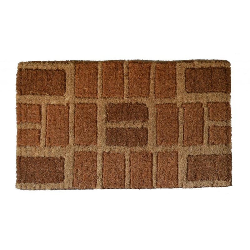 Brown Brick Coir Door Mat - Door Mat