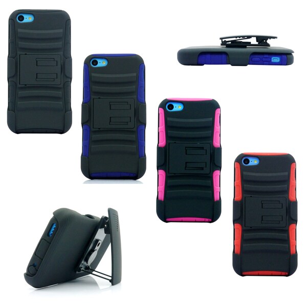 Gearonic Rugged Hybrid Hard Case Cover Belt Clip for Apple iPhone 5C Gearonic Cases & Holders