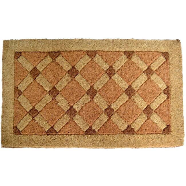 Cross Board Coir Door Mat - Door Mat