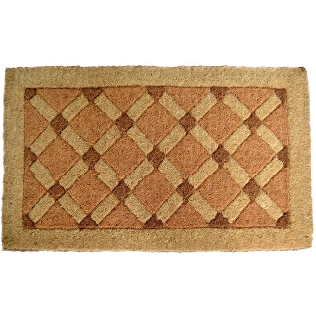 Cross Board Coir Door Mat - Door Mat