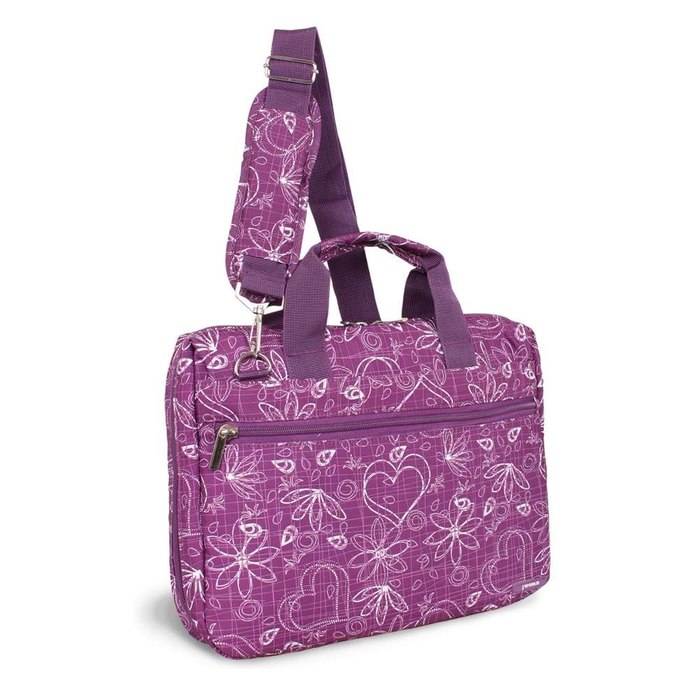 J World Research Purple Love 15 inch Laptop Briefcase