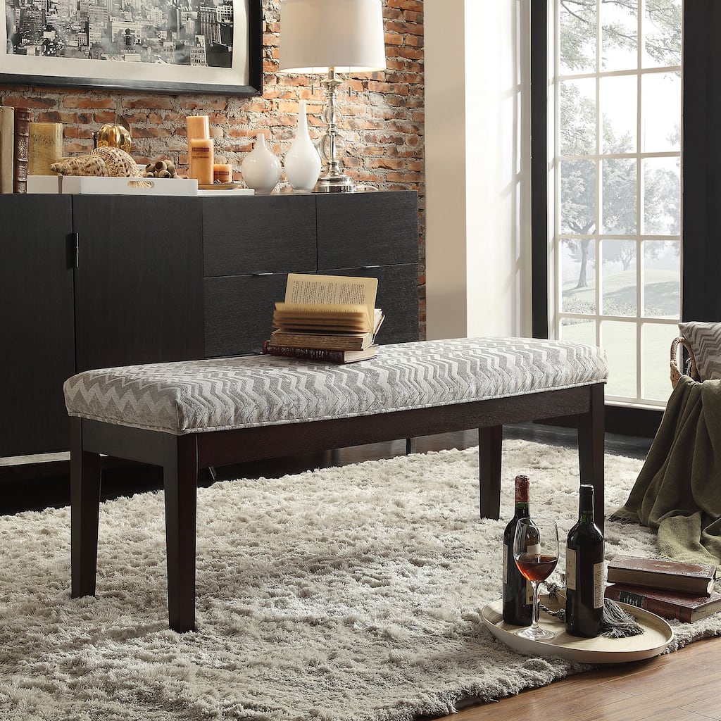 Catherine Grey Chevron Dining Bench by iNSPIRE Q Bold