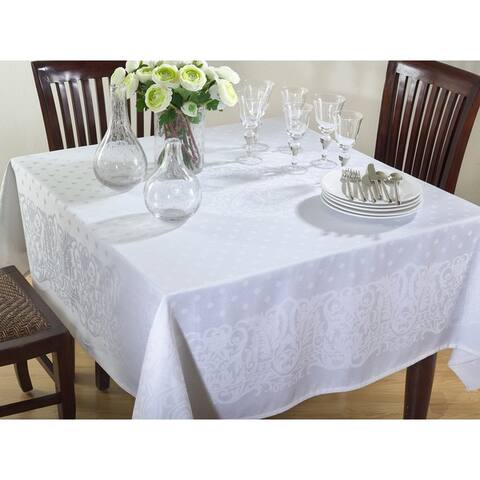 Polyester 72-inch Jacquard Design Tablecloth