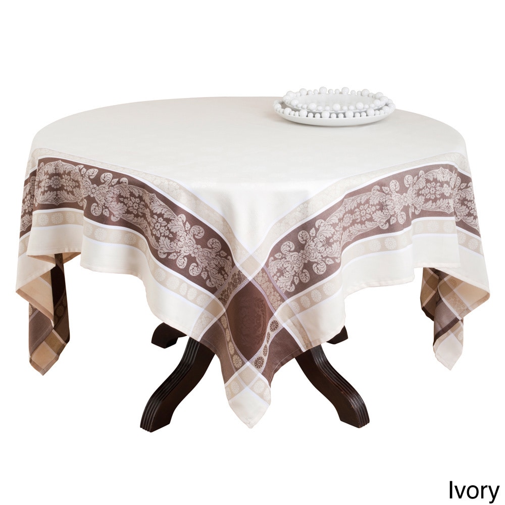 Shop Black Friday Deals On Polyester Jacquard 72 Inch Square Tablecloth Overstock 8547514 Lime