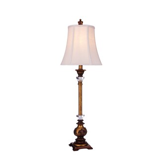 Fangio Lighting's 36-inch Resin and Crystal Buffet Lamp with Antique ...